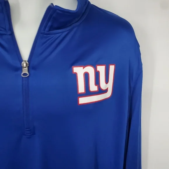 New York Giant Quarter-Zip Men XL Football Team Apparel Pullover